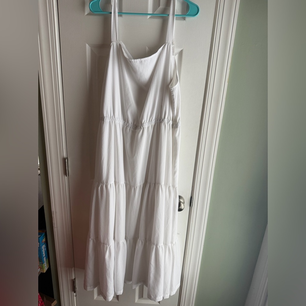 Ava & Viv White Tiered Maxi Dress